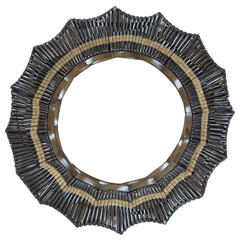 Antique black oval picture frame
