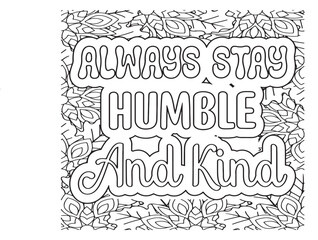 Fototapeta premium Motivational Quotes Coloring Pages For Adutls
