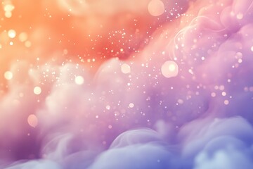 Abstract Colorful Background With Smoke And Bokeh