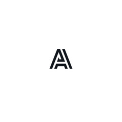 AI logo icon flat vector design