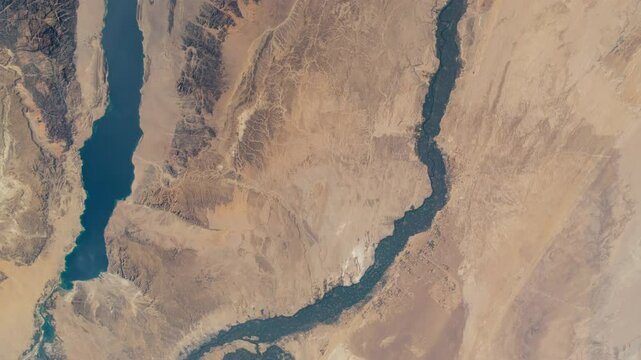Real NASA ISS footage - Nile delta and Red Sea from space. The International Space Station.
Source material was provided by NASA.
Color correction was done, noise was removed and slowed down.