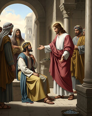 Jesus Heals the Official's Son (Bible John 4:50)
