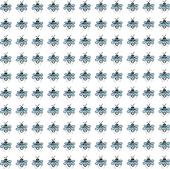 Insects or flies form the background