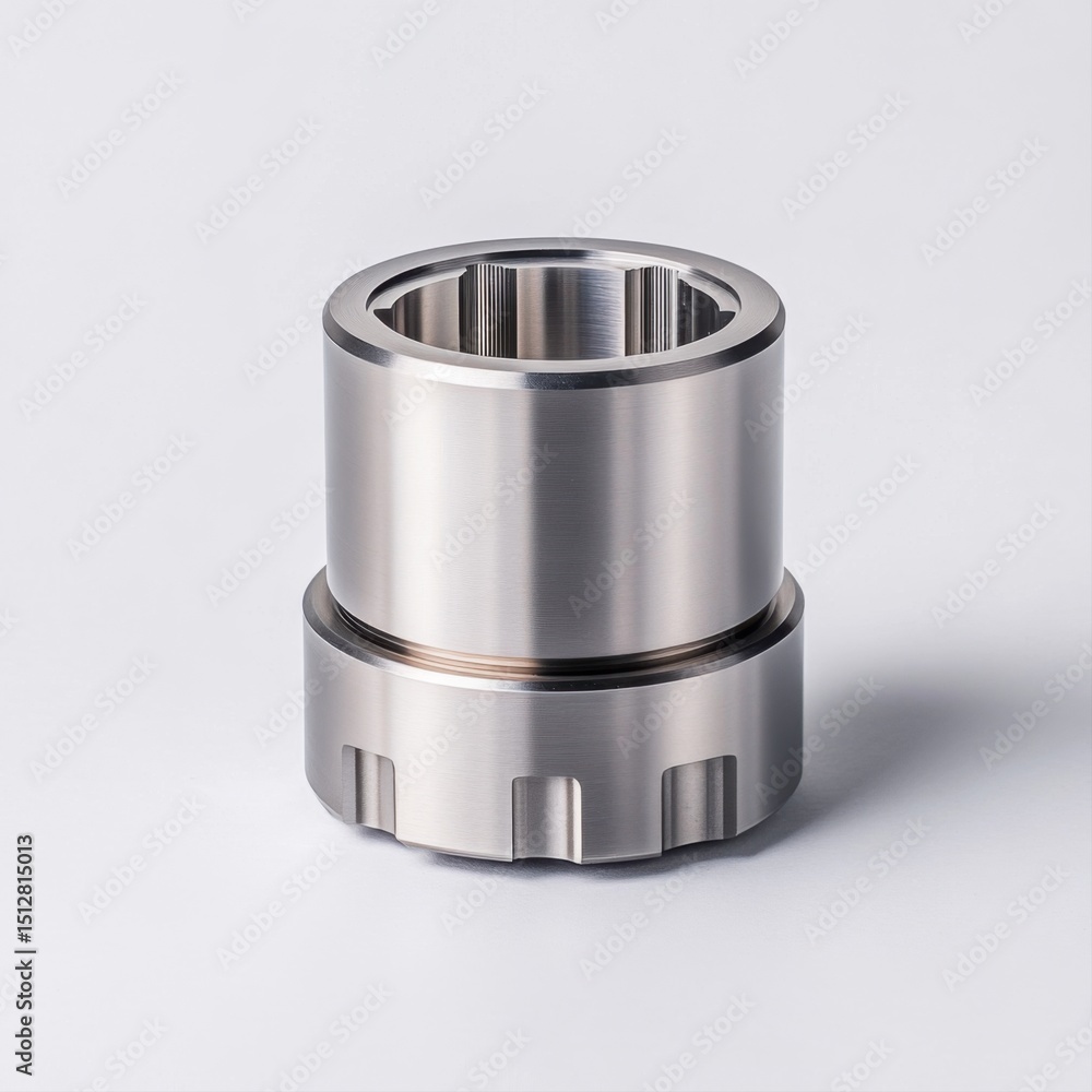 Aufkleber metallic cylindrical component with precision machining for engineering use