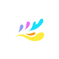 colorful splash elements