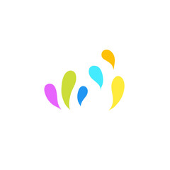 colorful splash elements