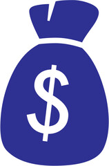 Obraz premium Money Bag Icon Financial Wealth, Savings, and Investment Symbol
