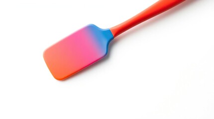 Fototapeta premium Colorful silicone spatula against white background