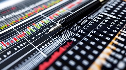 Close-up view of a financial data display with various indicators.