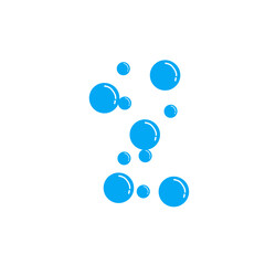 blue water bubble illustration