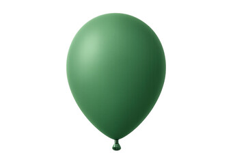 Realistic green balloon floating on a transparent background, perfect for party invitations, greeting cards, or any festive design