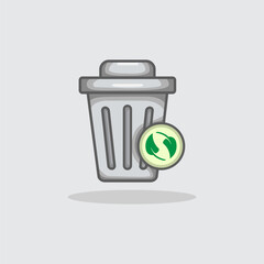 zero waste icon illustration for green living campaigns environmental design zero waste education and earth care Editable and scalable for digital or print media