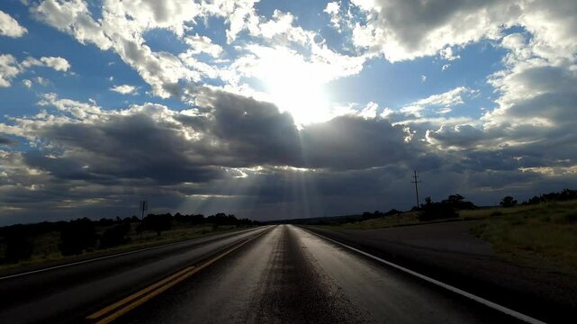 New Mexico Driving 0658 Pie Town Quemando