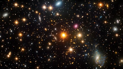 Fototapeta premium A vast expanse of stars and galaxies.