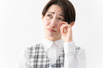 事務制服を着た若い女性　ビジネスイメージ.