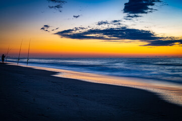Fototapeta premium Carolina Coastal Sunrise Fishing 