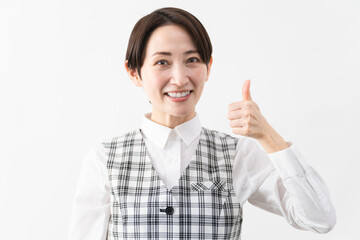 事務制服を着た若い女性　ビジネスイメージ.