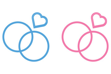 Engagement Ring Vector icon. Diamond ring icon Outline vector sign.