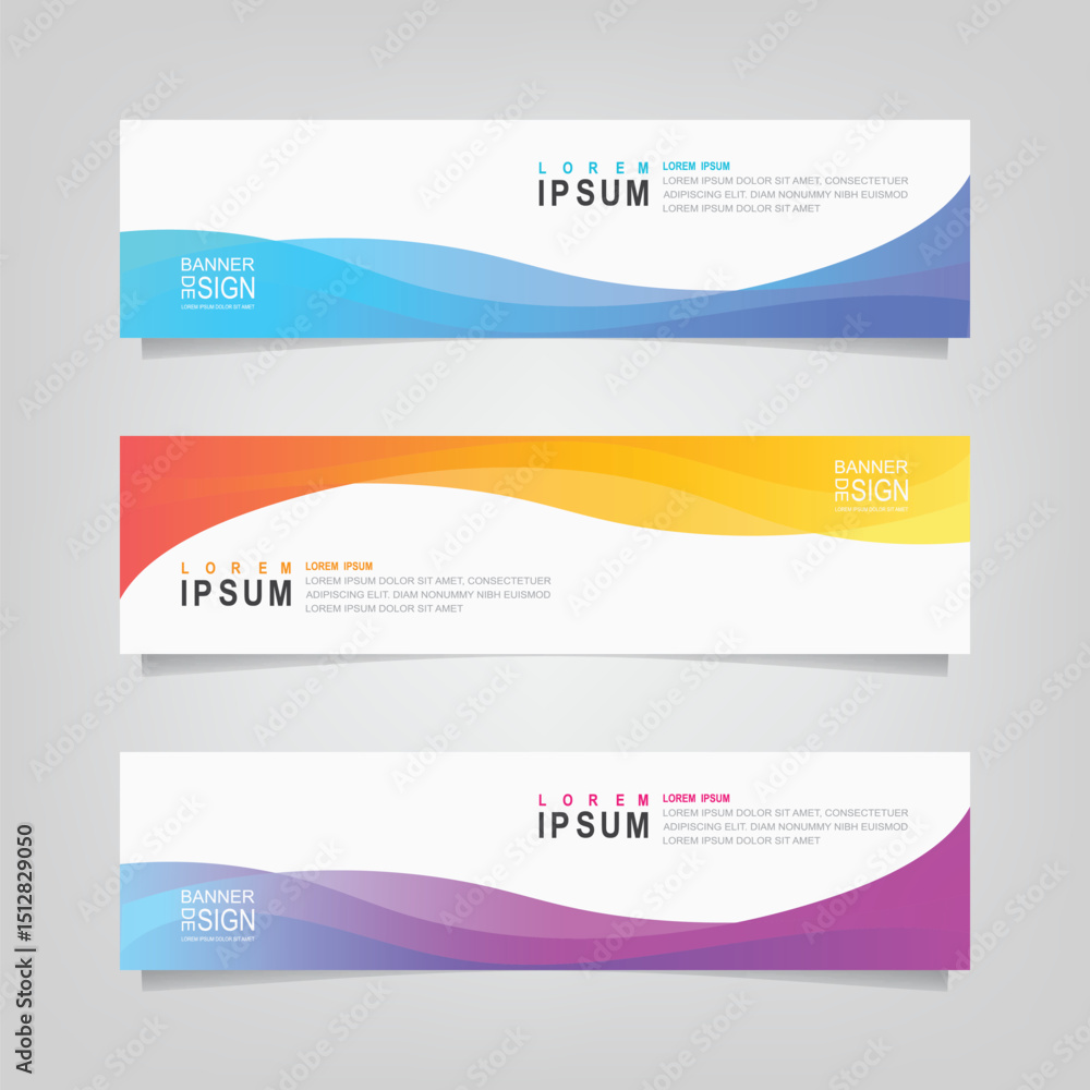 Poster vector abstract banner design web template. collection of abstract banners,. abstract geometric web 
