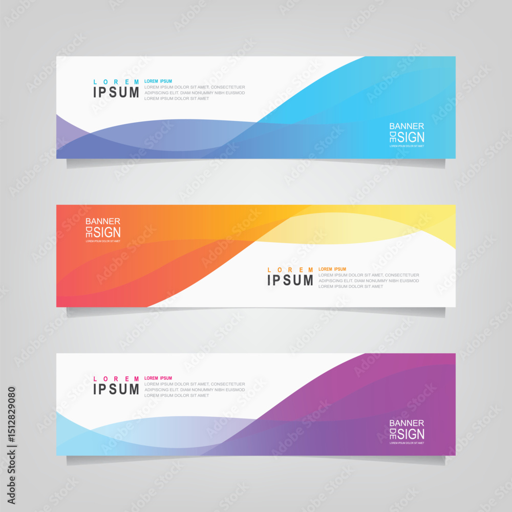 Poster vector abstract banner design web template. collection of abstract banners,. abstract geometric web 