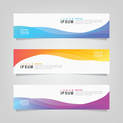 Vector abstract banner design web template. Collection of abstract banners,. Abstract geometric web design banner template isolated on grey background. Header - landing page Web Design Elements