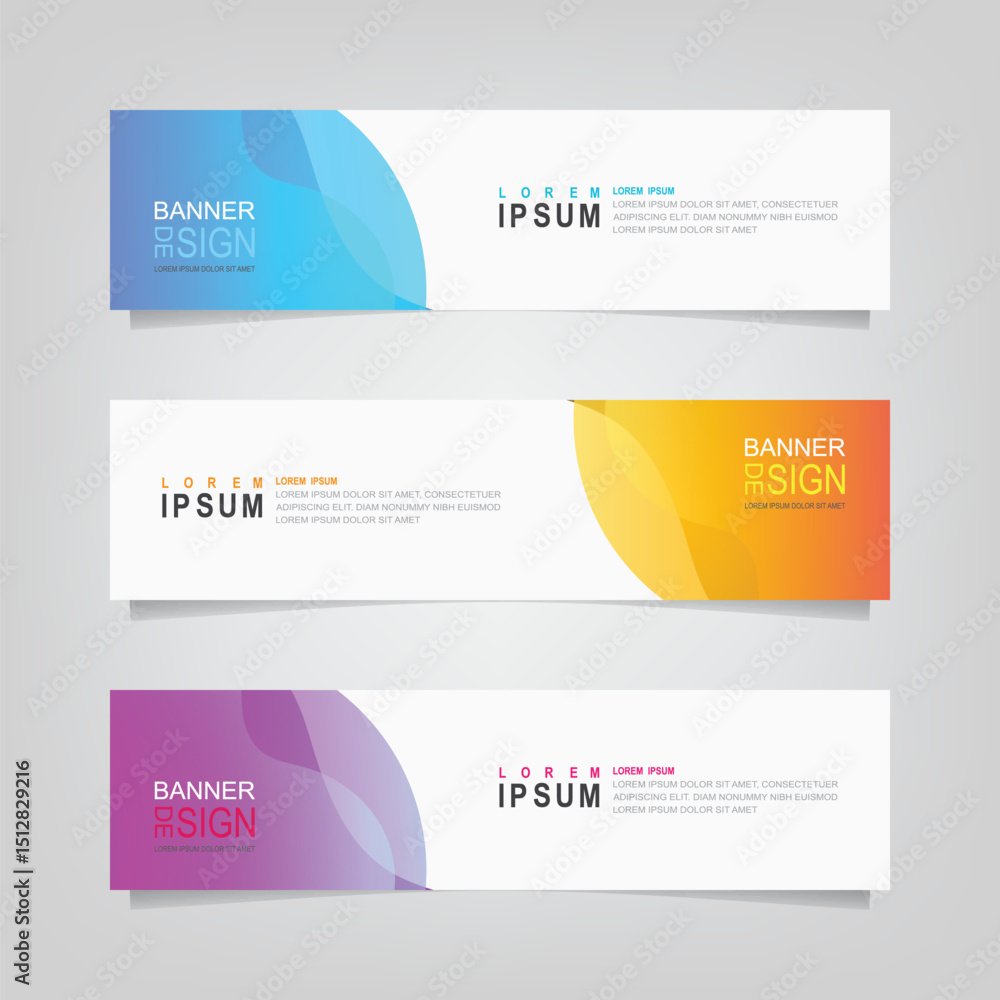 Aufkleber vector abstract banner design web template