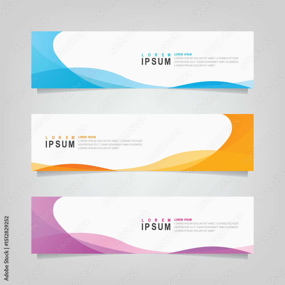 Poster vector abstract banner design web template. collection of abstract banners,. abstract geometric web 