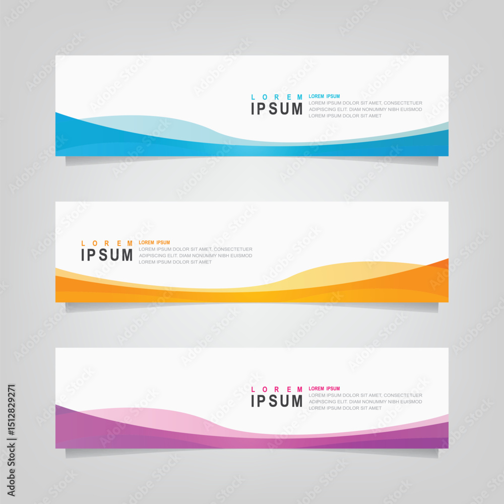 Poster vector abstract banner design web template. collection of abstract banners,. abstract geometric web 