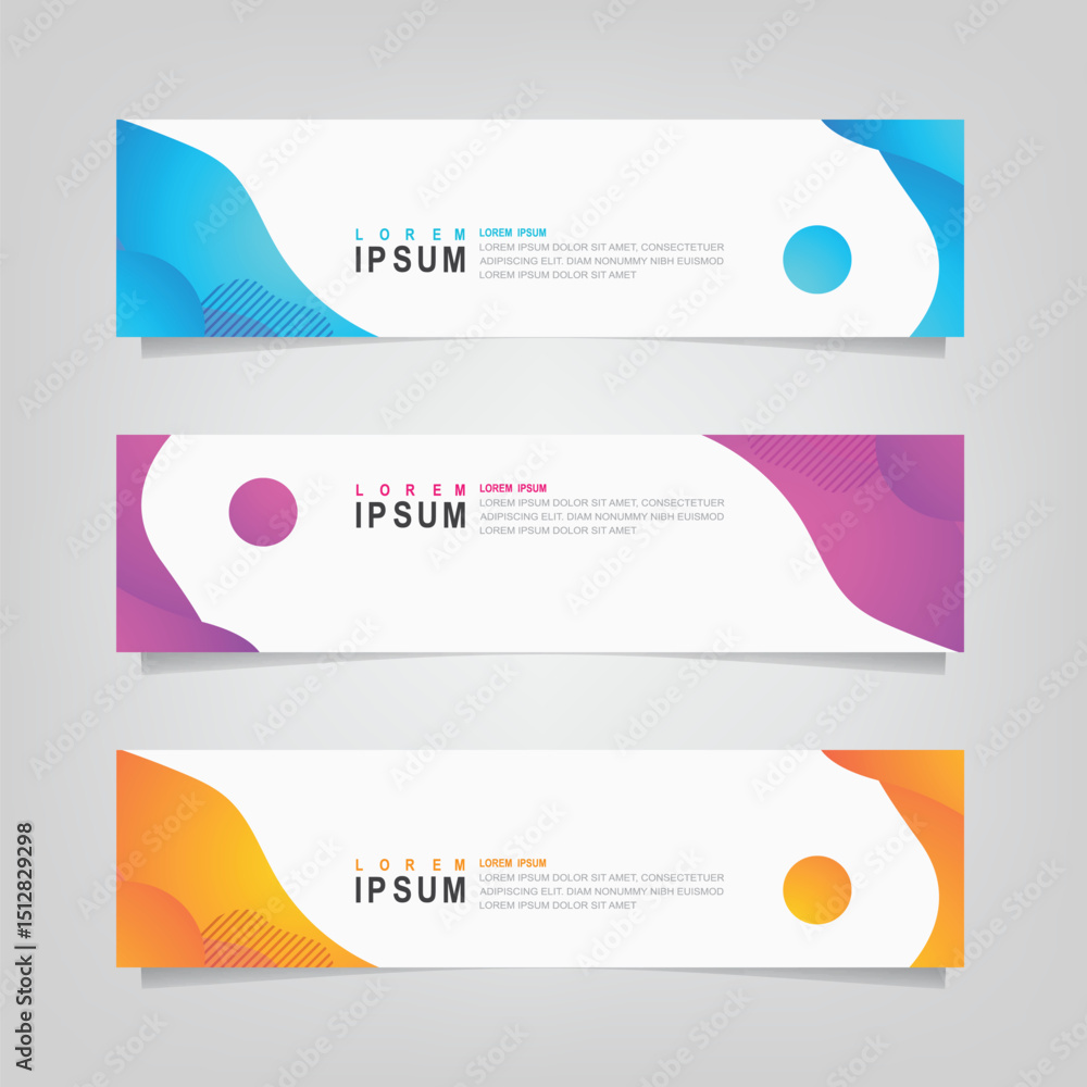 Poster vector abstract banner design web template. collection of abstract banners,. abstract geometric web 