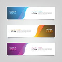 Vector abstract banner design web template. Collection of abstract banners,. Abstract geometric web design banner template isolated on grey background. Header - landing page Web Design Elements