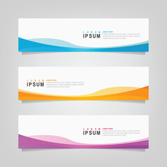 Vector abstract banner design web template. Collection of abstract banners,. Abstract geometric web design banner template isolated on grey background. Header - landing page Web Design Elements