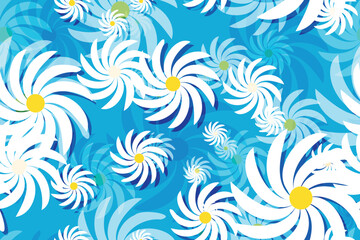 Seamless vector floral pattern with daisies, perfect for spring and summer nature-inspired designs