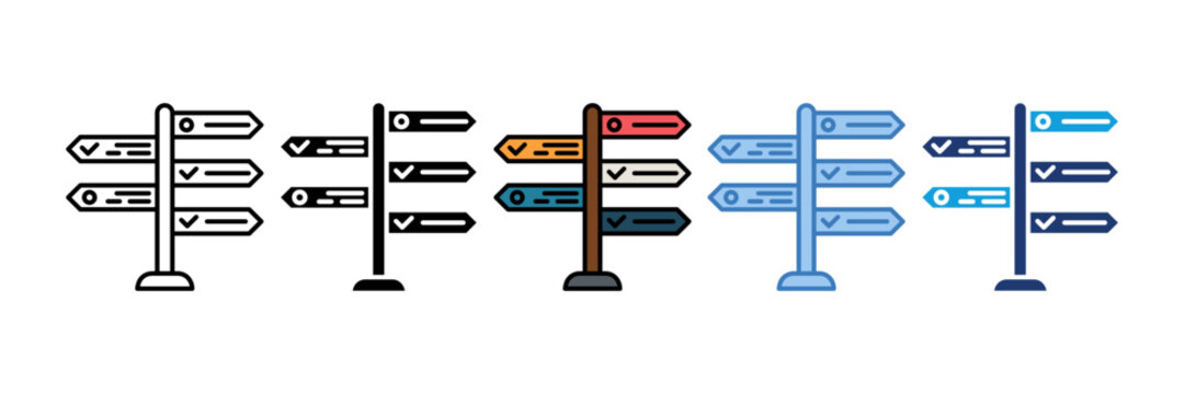 Decision Point Icon Element For Design