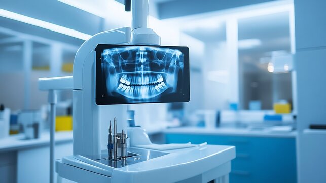 Dental X ray machine a modern dental clinic ready for use