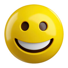 Fototapeta premium Realistic 3D smile emoji PNG