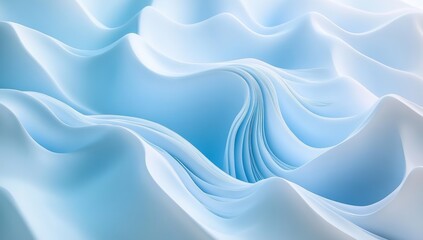 Fototapeta premium Abstract Light Blue Wave Pattern Design