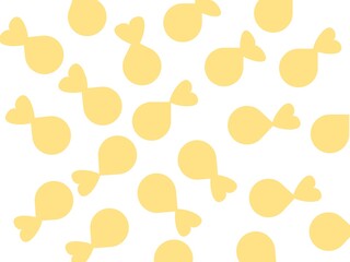 Seamless Pattern Fish Icon in yellow color