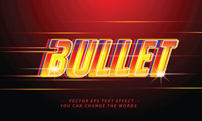 bullet with text effect illustration