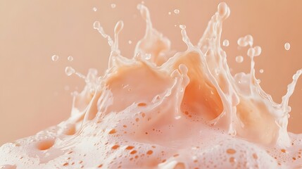 Fototapeta premium A splash of light pink liquid in motion.