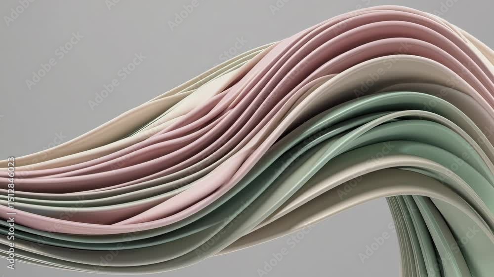 Poster flowing organic shapes undulating in smooth motion – abstract art concept