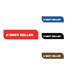 Fototapeta premium #1 Best Seller Badge Set Vector | Red, Blue, Black & Brown Badges on White Background