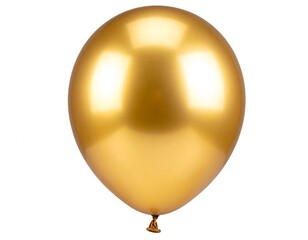 Gold balloon on white background