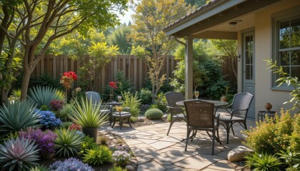 Serene Garden Patio Oasis: A Picturesque Backyard Retreat