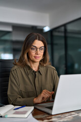 Busy mature middle aged professional business woman investor manager executive or lawyer attorney...