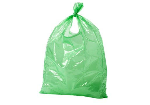  plastic trash bag isolated on transparent background