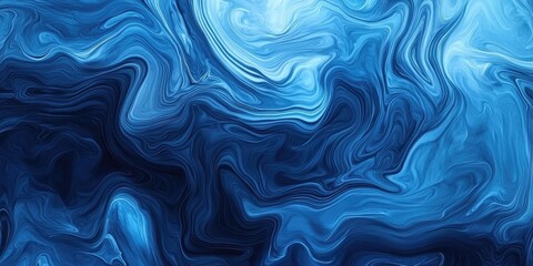 Fototapeta premium Abstract Blue Marble Liquid Flow
