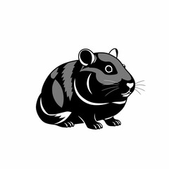 vector illustration of a cartoon rat