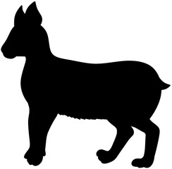 Patagonian Mara Silhouette Vector Shadow Illustration