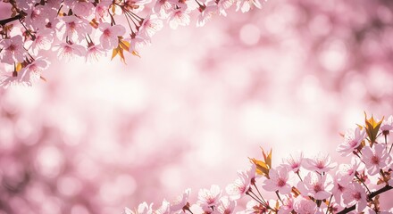 Obraz premium Cherry blossoms pink flowers floral spring nature