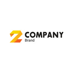 Modern and professional letter Z logo with vibrant orange-yellow gradient, suitable for corporate branding, technology companies, startup businesses, or marketing agencies.